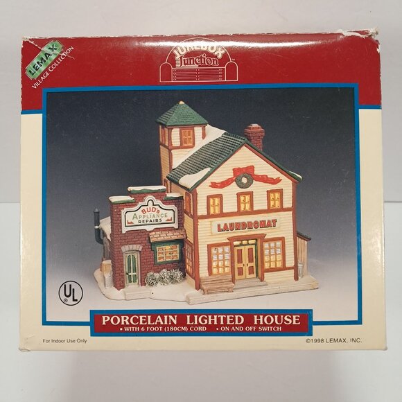 Lemax Lighted House 1998 Buds Appliance Laundromat 85281 Light and Box included - Picture 11 of 13